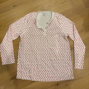 Roller Rabbit Heart Pajama Top | Women’s Sleepwear | (Top Only)